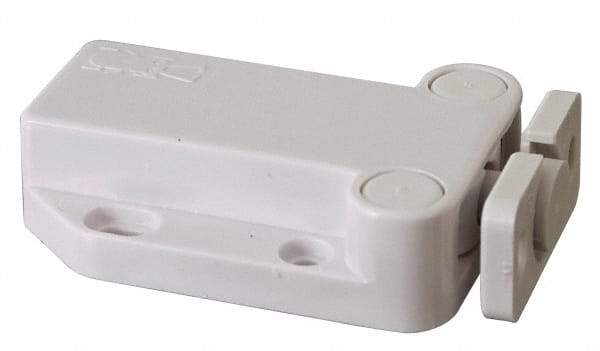 Sugatsune - 2-1/4" Long x 1-3/8" Wide x 5/8" High, Plastic Safe Push Latch - MC-37 Catch - White Finish - All Tool & Supply