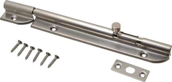 Sugatsune - 7-3/8" Long, 1-1/16" Wide Stainless Steel Barrel Bolts - Nickel Plated - All Tool & Supply