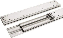 Sugatsune - 16" Slide Length, 16.56" Travel Length, Stainless Steel Ball Bearing Slide SSR-10 - 7/8" Wide, 2-3/4" High, 571 Lb Capacity at Full Extension, Satin Finish - All Tool & Supply