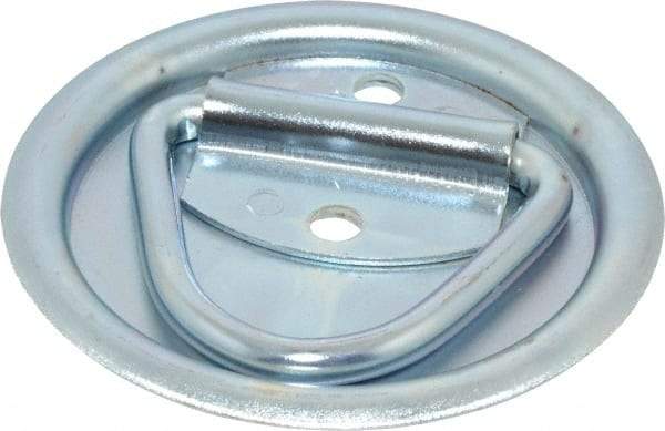 Made in USA - Zinc Finish Trap Door Ring - 3/8" High x 3-1/2" Wide - All Tool & Supply