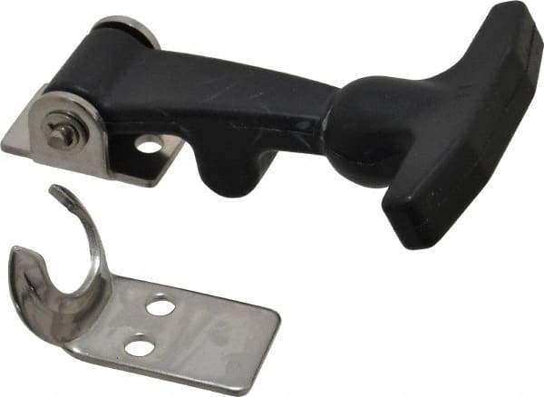 Value Collection - 4-1/32" Long x 2-13/32" Wide x 1-1/8" High, Hood Latch - Rubber & Steel, with Black Finish - All Tool & Supply