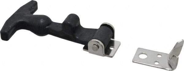 Value Collection - 5-3/8" Long x 3-1/8" Wide x 1-3/8" High, Hood Latch - Rubber & Steel, with Black Finish - All Tool & Supply