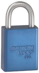 American Lock - Keyed Alike Conductive Lockout Padlock - 3" Shackle Clearance, 1/4" Shackle Diam, 1.8" Body Height x 1-1/2" Body Width, Green, 5 Pins - All Tool & Supply