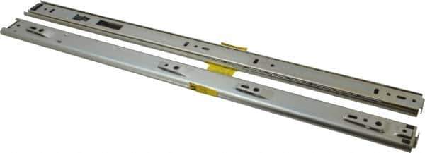 Knape & Vogt - 20" Slide Length, 15" Travel Length, Chrome Drawer Slide - Chrome Finish - All Tool & Supply