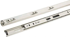 Knape & Vogt - 28" Slide Length, 21" Travel Length, Chrome Drawer Slide - Chrome Finish - All Tool & Supply