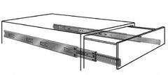 Knape & Vogt - 24" Slide Length, Chrome Box or Vertical File Drawer Slide - 18" Wide, Chrome Finish - All Tool & Supply