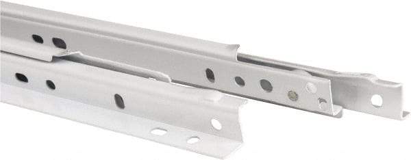 Knape & Vogt - 650mm Slide Length, 487mm Travel Length, Steel Epoxy-Coated Drawer Slide - White Epoxy Finish - All Tool & Supply