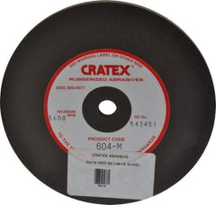 Cratex - 6" Diam x 1/2" Hole x 1/4" Thick, Surface Grinding Wheel - Silicon Carbide, Medium Grade, 3,600 Max RPM, Rubber Bond, No Recess - All Tool & Supply