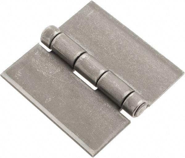 Made in USA - 3" Wide x 1/8" Thick, Blank Butt Hinge - Steel, Plain Finish - All Tool & Supply