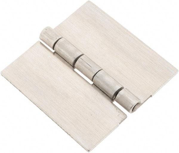 Made in USA - 2" Wide x 1/16" Thick, Blank Butt Hinge - Aluminum, Plain Finish - All Tool & Supply