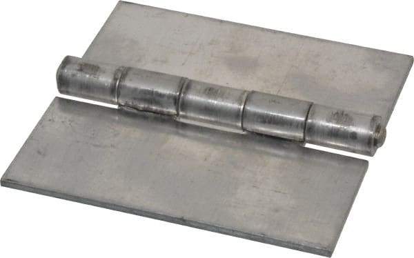 Made in USA - 4" Wide x 1/8" Thick, Blank Butt Hinge - Aluminum, Plain Finish - All Tool & Supply