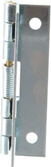 Value Collection - 2" Long x 1" Wide x 0.04" Thick, Spring Hinge - Steel & Zinc, Plain Finish - All Tool & Supply