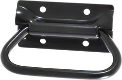 Value Collection - Chest Handle with 90° Stop - 4.1" Wide x 2.9" High, Black Enamel Coated - All Tool & Supply