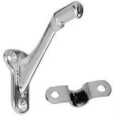 National Mfg. - Bright Brass Coated, Handrail Bracket - 2-1/4" Long, 2-29/32" High, 1-23/64" Wide - All Tool & Supply