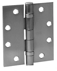 Stanley - 4" Long x 4" Wide Brass Full Mortise Commercial Hinge - All Tool & Supply