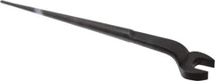 Proto - 1-1/8" Standard Spud Handle Open End Wrench - 17-1/4" OAL, Single End, Black Finish - All Tool & Supply