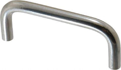 Electro Hardware - 8-32 Internal Thread, 5/16" Handle Diam, Plain Stainless Steel Drawer Pull - 3" Center to Center - All Tool & Supply