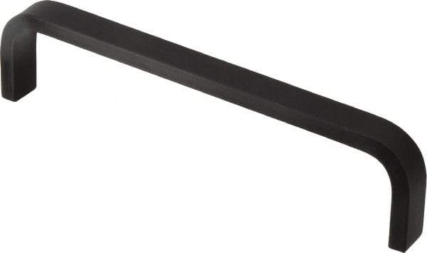 Electro Hardware - 1-1/2" High Rectangular Handle - Black Coated, Aluminum, 6" Center to Center - All Tool & Supply