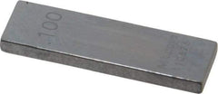 Mitutoyo - 0.1" Rectangular Steel Gage Block - Accuracy Grade AS-1, Includes Certificate of Inspection - All Tool & Supply