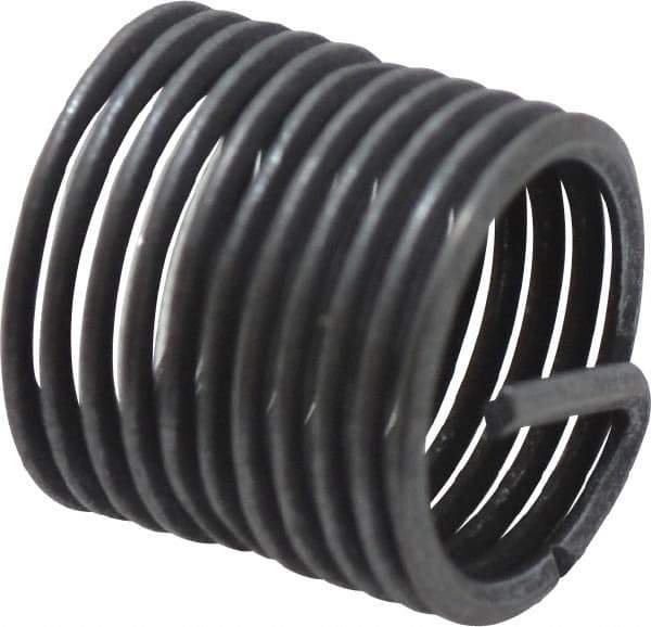 Heli-Coil - Single Insert, 3/8-24 UNF, 1-1/2D, Stainless Steel Screw Locking Insert - 11 Free Coils, 9/16 Inch Overall Length, 0.448 to 0.468 Inch Outside Diameter, with Tang, Dry Film Lubricant, 304 Material Grade - Exact Industrial Supply