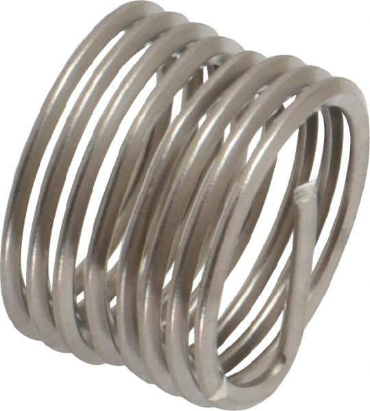 Heli-Coil - Single Insert, 1/2-20 UNF, 1D, Nitronic 60 Stainless Steel Screw Locking Insert - 7-7/8 Free Coils, 1/2 Inch Overall Length, 0.592 to 0.617 Inch Outside Diameter, with Tang - Exact Industrial Supply