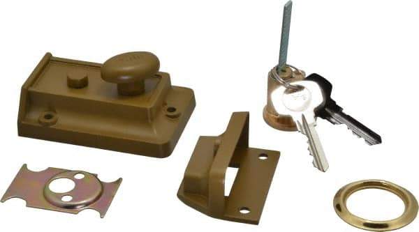 Yale - 1-1/8 to 2-1/4" Door Thickness, US3/Bright Brass Finish, Latch Deadbolt - Rim Cylinder - All Tool & Supply