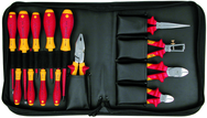 14 Piece - Insulated Pliers; Cutters; Slotted & Phillips Screwdrivers; in Zipper Carry Case - All Tool & Supply