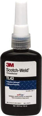 3M - 50 mL Bottle, Blue, Medium Strength Liquid Threadlocker - Series TL42, 24 hr Full Cure Time, Hand Tool Removal - All Tool & Supply