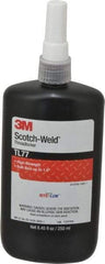 3M - 250 mL, Red, High Strength Liquid Threadlocker - Series TL77, 24 hr Full Cure Time, Hand Tool, Heat Removal - All Tool & Supply