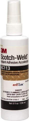 3M - 8 oz Bottle Amber Instant Adhesive - Series AC113, Bonds to Metal, Plastic & Rubber - All Tool & Supply