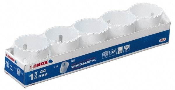 Lenox - 1-3/4" Diam, 1-1/2" Cutting Depth, Hole Saw - Bi-Metal Saw, Toothed Edge - All Tool & Supply