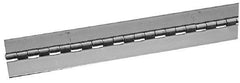 Made in USA - 72" Long x 1-1/2" Wide, 1/2" Knuckle, Steel Continuous Hinge - 1/8" Pin Diam, 0.06" Thick without Holes - All Tool & Supply