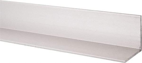 Pemko - Aluminum Angle Edging - 96" Long x 2" Wide x 2" High x 1/8" Thick, Clear Anodized Finish - All Tool & Supply