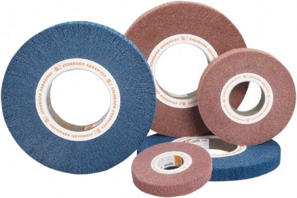 Standard Abrasives - 8 Inch Diameter Aluminum Oxide Unmounted Flap Wheel - 3 Inch Hole, 1 Inch Wide, Density 5, Non Woven, Very Fine Grade, 3,200 Max RPM - All Tool & Supply