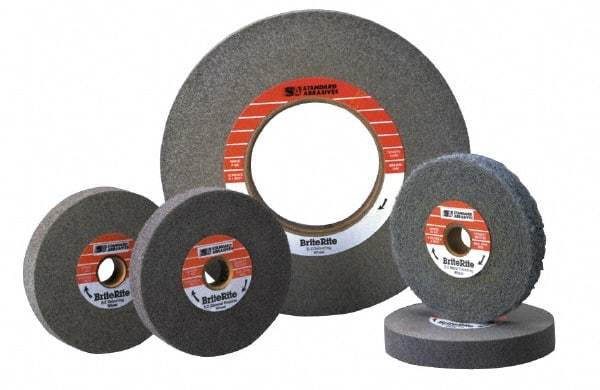 Standard Abrasives - 12" Diam, 5" Face Width, 5" Center Hole, Medium Grade, Aluminum Oxide Deburring Wheel - Convolute, Density 5 Grade, 3,000 RPM - All Tool & Supply