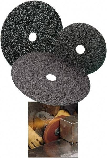 Standard Abrasives - 4-1/2" Diam 7/8" Hole 36 Grit Fiber Disc - Very Coarse Grade, Zirconia Alumina, 18,000 Max RPM, Series Z - All Tool & Supply