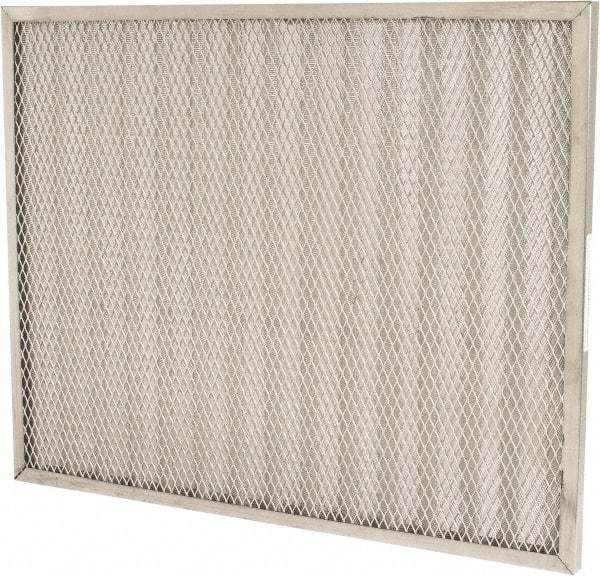 Made in USA - 20" Noml Height x 25" Noml Width x 1" Noml Depth, 71% Capture Efficiency, Permanent Air Filter - MERV 7, Aluminum Cloth & Mesh, Integrated Aluminum Frame, 300 Max FPM, 800 CFM, For Any Unit - All Tool & Supply