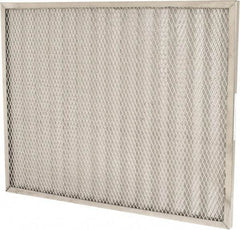 Made in USA - 20" Noml Height x 25" Noml Width x 1" Noml Depth, 71% Capture Efficiency, Permanent Air Filter - MERV 7, Aluminum Cloth & Mesh, Integrated Aluminum Frame, 300 Max FPM, 800 CFM, For Any Unit - All Tool & Supply