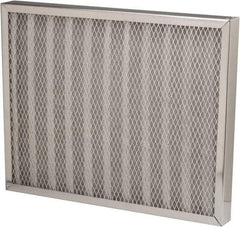 Made in USA - 16" Noml Height x 20" Noml Width x 2" Noml Depth, 76% Capture Efficiency, Permanent Air Filter - MERV 7, Aluminum Cloth & Mesh, Integrated Aluminum Frame, 300 Max FPM, 1,000 CFM, For Any Unit - All Tool & Supply