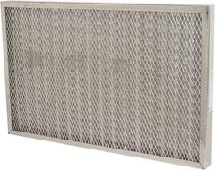 Made in USA - 16" Noml Height x 25" Noml Width x 2" Noml Depth, 76% Capture Efficiency, Permanent Air Filter - MERV 7, Aluminum Cloth & Mesh, Integrated Aluminum Frame, 300 Max FPM, 640 CFM, For Any Unit - All Tool & Supply