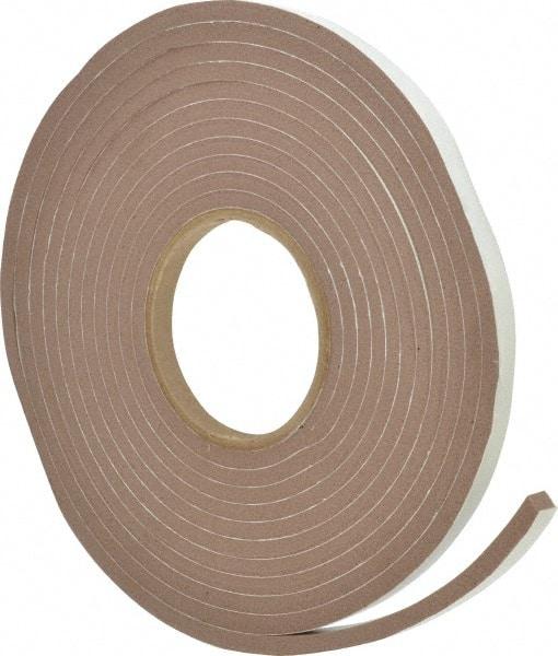 Frost King - 17' Long x 3/8" Wide, Open Cell Polyurethane Foam Tape Weatherstripping - Polyurethane, Brown Finish - All Tool & Supply