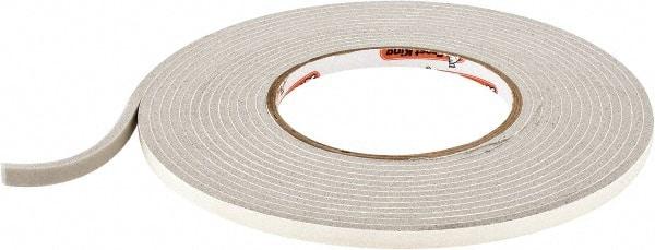 Frost King - 17' Long x 1/4" Wide, Closed Cell PVC Foam Tape Weatherstripping - PVC, Gray Finish - All Tool & Supply