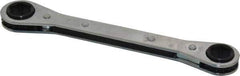 Lang - 1/2" x 9/16" 6 Point Ratcheting Box Wrench - Double End, 6-7/8" OAL, Steel - All Tool & Supply