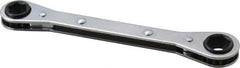 Lang - 12mm x 14mm 6 Point Ratcheting Box Wrench - Double End, 6-7/8" OAL, Steel - All Tool & Supply