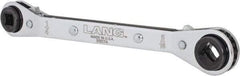 Lang - 1/4" & 3/16" Sq x 9/16" & 1/2" Hex 6 Point 4 in 1 Reversible Ratcheting Offset Box Wrench - Steel - All Tool & Supply