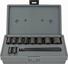 Lang - 11 Piece, 1/4 to 1", Hollow Punch Set - All Tool & Supply