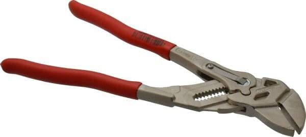 Knipex - 10" OAL, Pipe Wrench Tongue & Groove Pliers - Smooth Smooth Jaws, Standard Head - All Tool & Supply