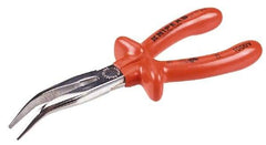 Knipex - 8" Long, 2-11/16" Jaw Length, Long Reach Bent Nose Plier - Side Cutter - All Tool & Supply