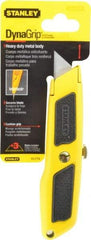 Stanley - Retractable Utility Knife - Plastic with Rubber Grip Handle, 3 Blades Included - All Tool & Supply