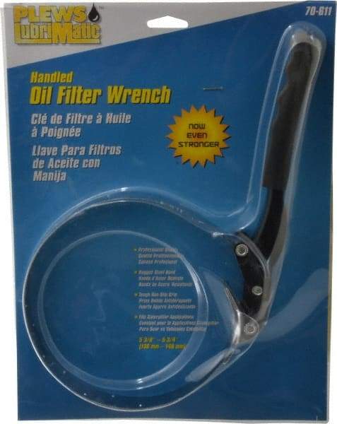 Plews - 5-3/8 to 5-3/4" Diam, Standard Handle Tractor Oil Filter Wrench - Steel, For Use with Filters from 5-3/8 to 5-3/4" - All Tool & Supply